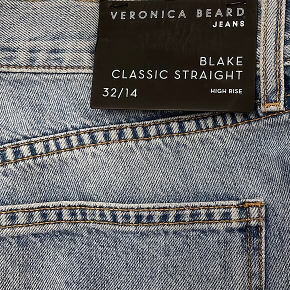 Veronica Beard Jeans High Rise Straight Leg Ankle Size 32 New - Picture 6 of 7